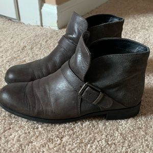Gray booties by Franco Sarto